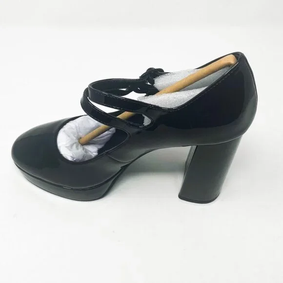 NEW IN BOX Steve Madden MARY JANE SHOE Tiara Heel Black Patent * VARIOUS SIZES - Picture 4 of 11